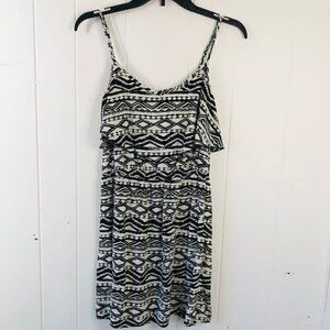 Mudd Womens Southwestern Print Dress w/Adjustable Straps & Elastic Waist Medium